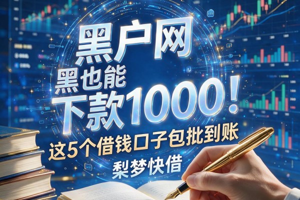黑户网黑也能下款1000!这5个借钱口子包批到账,梨梦快借、湘捷优贷亲测秒过