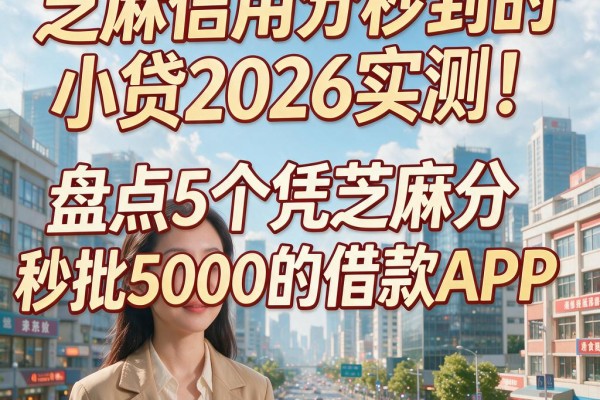 芝麻信用分秒到的小贷2026实测！盘点5个凭芝麻分秒批5000的借款APP