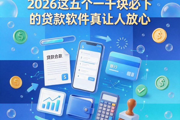 急用1000元必下款!2026这五个一千块必下的贷款软件真让人放心