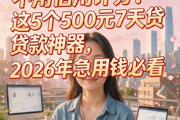不用信用评分！这5个500元7天贷款神器，2026年急用钱必看