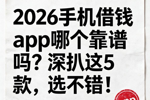 2026手机借钱app哪个靠谱吗？深扒这5款，选不错！
