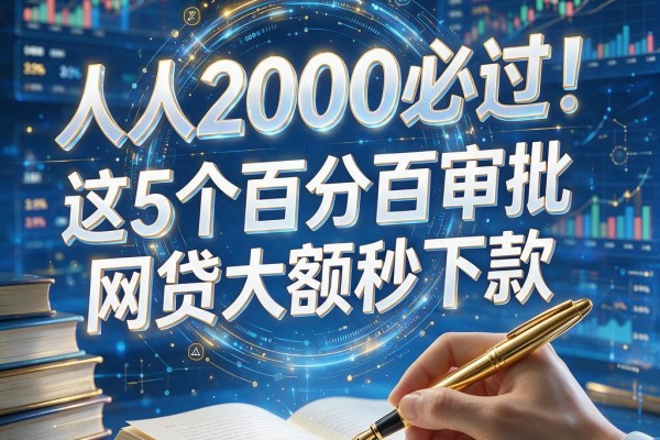 人人2000必过！这5个百分百审批的网贷大额秒下款