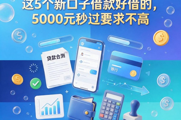 最新实测!这5个新口子借款好借的,5000元秒过要求不高