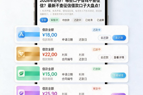 2026年必存！哪些口子借钱不查征信？最新不查征信借款口子大盘点！
