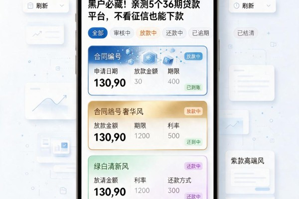 黑户必藏！亲测5个36期贷款平台，不看征信也能下款