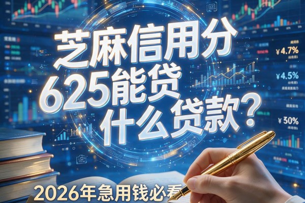 芝麻信用分625能贷什么贷款?2026年急用钱必看这5个秒批10000元的口子