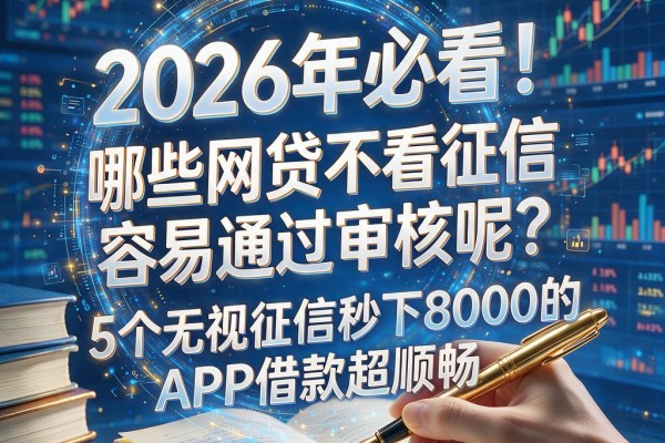 2026年必看!哪些网贷不看征信容易通过审核呢?这5个无视征信秒下8000的APP借款超顺畅