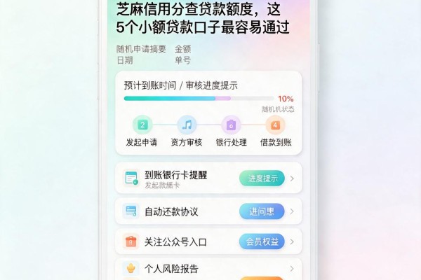 芝麻信用分查贷款额度，这5个小额贷款口子最容易通过