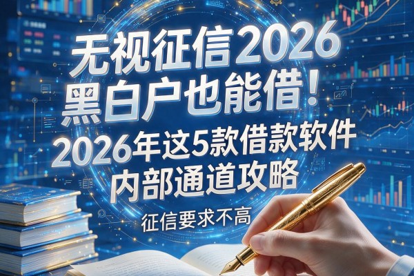 无视征信黑白户也能借！2026年这5款借款软件内部通道攻略，征信要求不高，最高可解7000元眼前难题