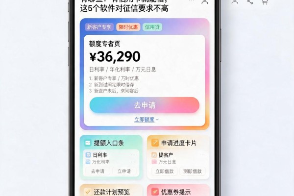 黑户必看!2026年不查征信的网贷有哪些?有信用卡就能借,这5个软件对征信要求不高