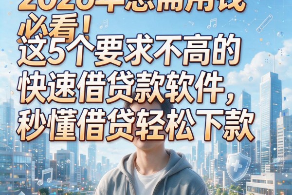 2026年急需用钱必看!这5个要求不高的快速借贷款软件,秒懂借贷轻松下款
