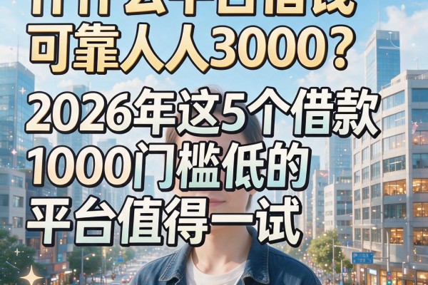 什么平台借钱可靠人人3000?2026年这5个借款1000门槛低的平台值得一试