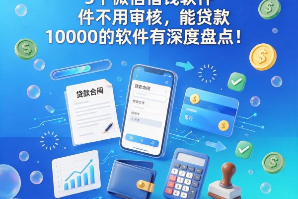 急需10000元?2026这5个微信借钱软件不用审核,能贷款10000的软件有深度盘点!