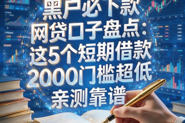 黑户必下款的网贷口子盘点:这5个短期借款2000门槛超低,亲测靠谱