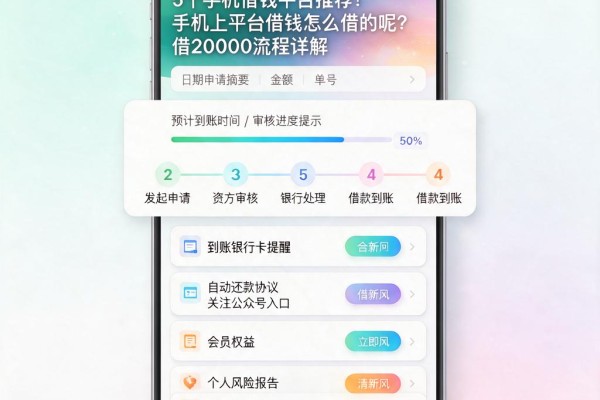 5个手机借钱平台推荐！手机上平台借钱怎么借的呢？借20000流程详解