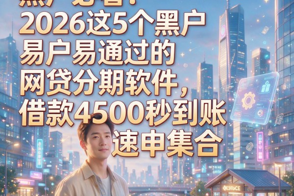 黑户必看!2026这5个黑户易通过的网贷分期软件,借款4500秒到账速申集合
