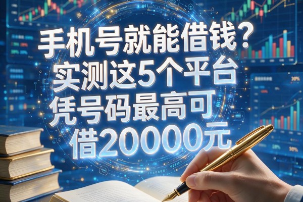 手机号就能借钱?实测这5个平台凭号码最高可借20000元
