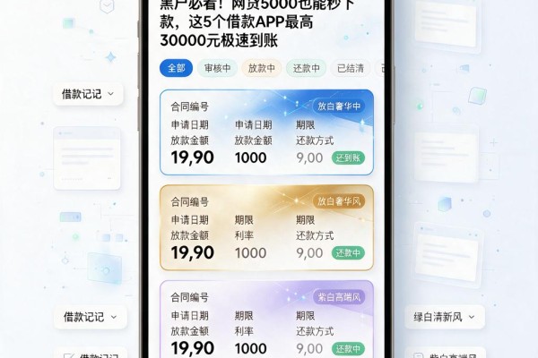 黑户必看！网贷5000也能秒下款，这5个借款APP最高30000元极速到账