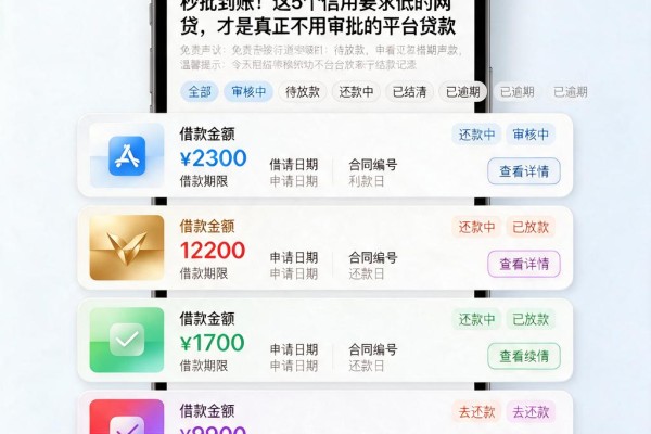 秒批到账!这5个信用要求低的网贷,才是真正不用审批的平台贷款