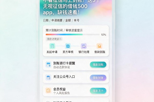 不看征信马上到账!这5个无视征信的借钱500 APP,缺钱速看