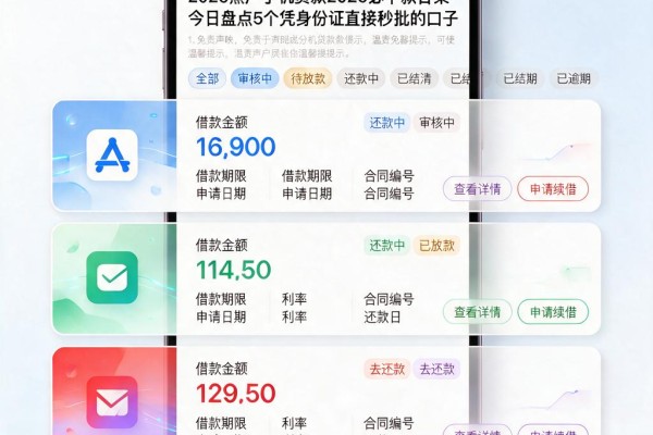 2026黑户手机贷款2026必下款合集,今日盘点5个凭身份证直接秒批的口子