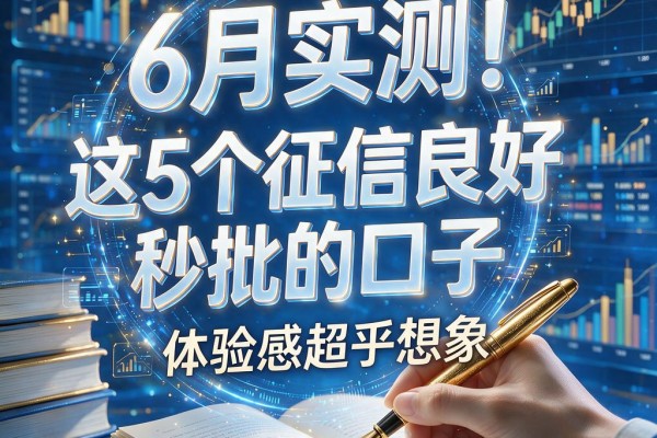 6月实测!这5个征信良好秒批的口子,体验感超乎想象