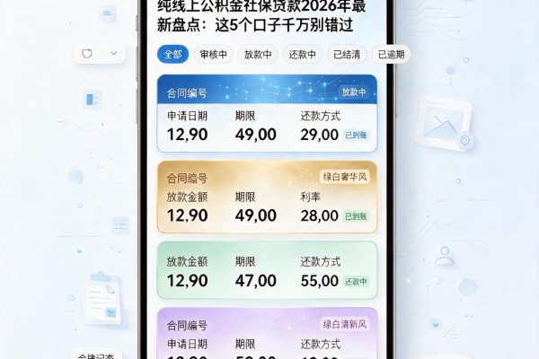纯线上公积金社保贷款2026年最新盘点:这5个口子千万别错过