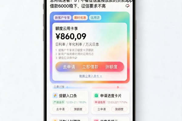 急用钱速看!5个不看征信直接放款的贷款app,借款6000稳下、征信要求不高