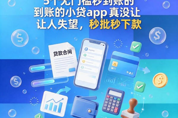 2026必看！这5个无门槛秒到账的小贷app真没让人失望，秒批秒下款