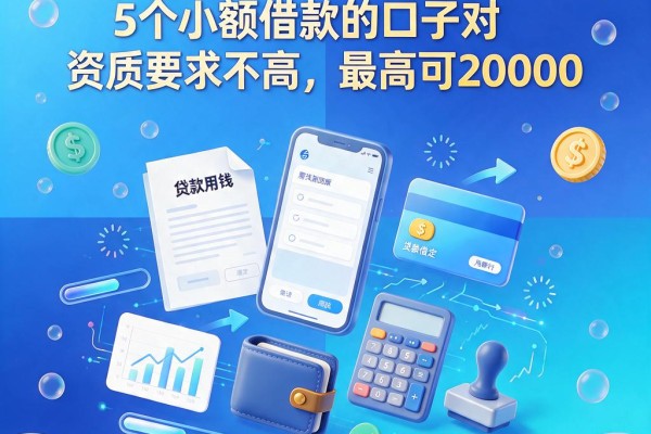 急需用钱别乱找!5个小额借款的口子对资质要求不高,最高可20000