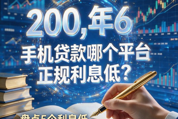 手机贷款哪个平台正规利息低?盘点5个利息低、要求不高的正规借款口子