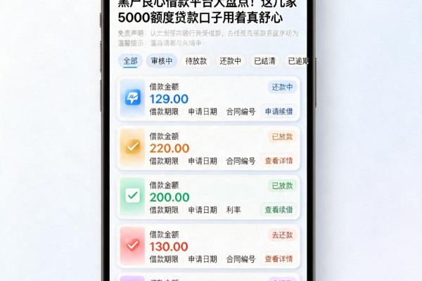 黑户良心借款平台大盘点!这几家5000额度贷款口子用着真舒心