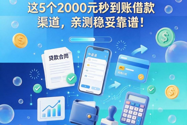 有前期报下的网贷口子盘点!这5个2000元秒到账借款渠道,亲测稳妥靠谱