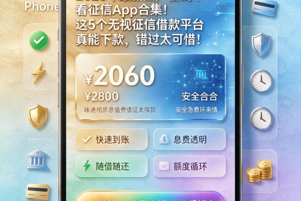 2026年最新黑户借钱不看征信App合集！这5个无视征信借款平台真能下款，错过太可惜