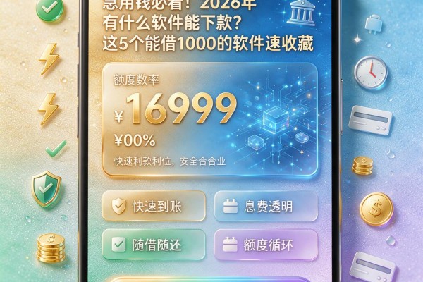 急用钱必看!2026年有什么软件能下款?这5个能借1000的软件速收藏