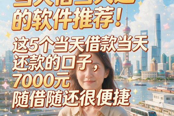 当天借当天还的软件推荐!这5个当天借款当天还款的口子,7000元随借随还很便捷
