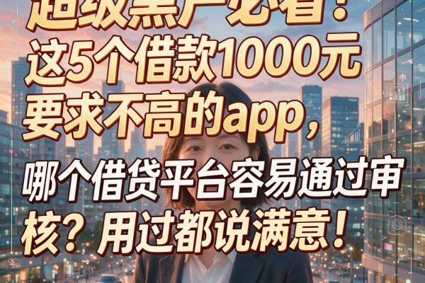 超级黑户必看!这5个借款1000元要求不高的app,哪个借贷平台容易通过审核?用过都说满意!