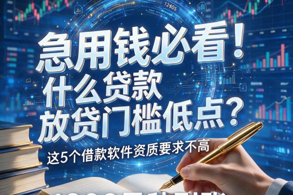 急用钱必看！什么贷款放贷门槛低点？这5个借款软件资质要求不高，1000元秒到账