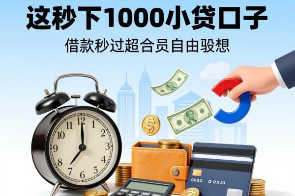 2026速看!这5个秒下1000的小贷口子,借款秒过超给力