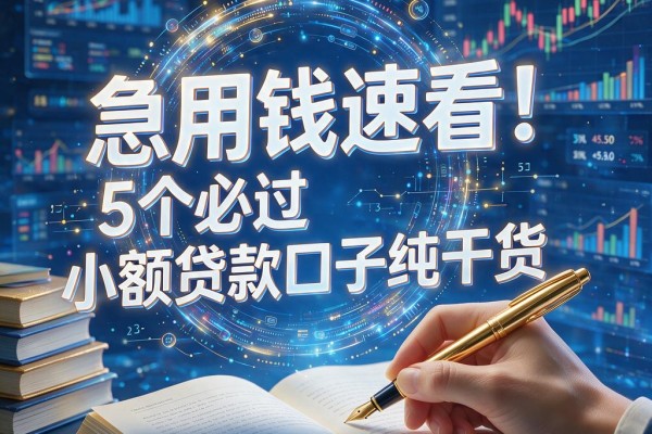 急用钱速看！5个必过小额贷款口子纯干货，借款4500元秒下款真实在