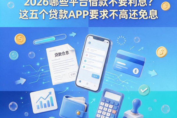 急用4000看这!2026哪些平台借款不要利息?这五个贷款APP要求不高还免息