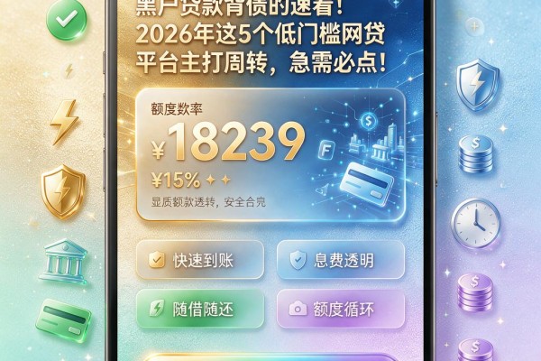 黑户贷款背债的速看！2026年这5个低门槛网贷平台主打周转，急需必点