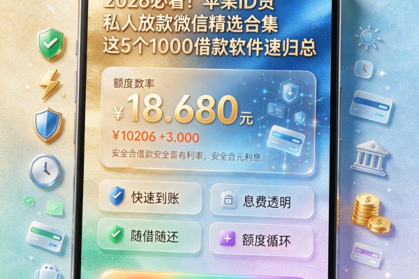 2026必看!苹果ID贷私人放款微信精选合集,这5个1000借款软件速归总