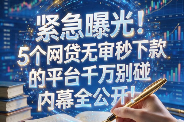 紧急曝光!这5个网贷无审秒下款的平台千万别碰,内幕全公开!