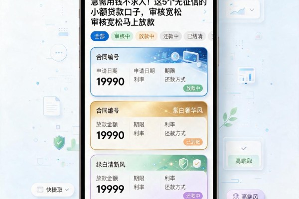 急需用钱不求人!这5个无征信的小额贷款口子,审核宽松马上放款