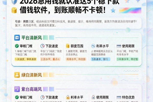 微信有流水能贷款!2026急用钱就认准这5个稳下款借钱软件,到账顺畅不卡顿