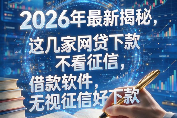 2026年最新揭秘:这几家网贷下款不看征信,借款软件无视征信好下款