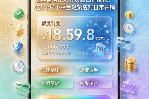 芝麻信用600分贷款口别乱找!这5个稳下平台轻松应对日常开销