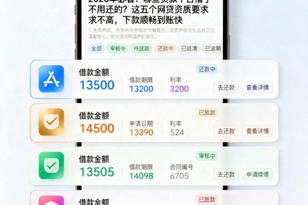 2026年必看!哪些贷款平台借了不用还的?这五个网贷资质要求不高,下款顺畅到账快
