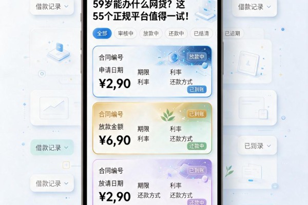 59岁能办什么网贷?这5个正规平台值得一试!
